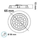 SYS-MiniAMP - LED Möbeleinbaustrahler silber, 2W,...