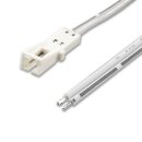 MiniAMP connector female, 100cm, 2-pole, white, max. 3A