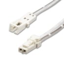 MiniAMP extension male-female, 50cm, 2-pole, white, max. 3A