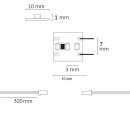 SYS-MiniAMP - LED CRI930 Flexband, 12V DC, 6W, IP20, 3000K, 120cm, beids. 30cm Kabel + maleAMP, 300 LED/m