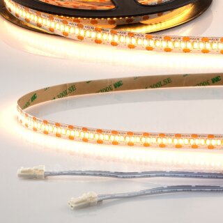 LED CRI930 MiniAMP flex stripe 12V DC, 12W, IP20, 3000K, 250cm, 30cm cable both s.+maleAMP 300 LED/m