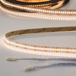 LED CRI930 MiniAMP flex stripe 24V DC, 6W, IP20, 3000K, 250cm, 30cm cable both s.+maleAMP 300  LED/m