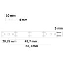 SYS-MiniAMP - LED UV-C Flexband 270nm, 12V DC, 3W, IP54, 58cm, schwarz, eins. Kabel + maleAMP, 12 LED/m