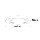 SYS-MiniAMP - LED Möbeleinbaustrahler silber, 4W,...