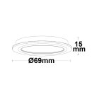 SYS-MiniAMP - LED Möbeleinbaustrahler silber, 4W,...