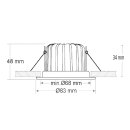 SYS-MiniAMP - LED Einbauleuchte SYS68 alu gebürstet 5W, 24V DC, warmweiß 3000k, dimmbar