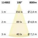 LED Recessed spotlight Sys-90 MiniAMP, 10W, 24V DC 4000K, CRI92, dimmable (excl. cover)