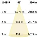 LED Recessed luminaire Slim68 MiniAMP white, round, 8W, 24V DC, warm white, dimmable