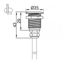 SET: 6x ARGOS - LED Einbaustrahler ES-M, quadratisch, IP67, Edelstahl, warmweiss, mit Kontermutter,inkl. Netzteil