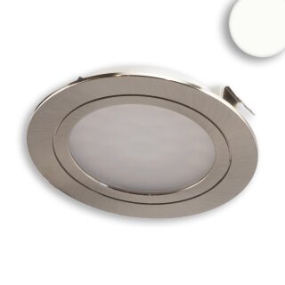 SYS-MiniAMP - LED Möbeleinbaustrahler silber, 2W, 24V DC neutralweiß 4000K - 12er-Set mit Trafo
