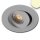 SYS-MiniAMP - LED Einbauleuchte alu gebürstet, 3W, 24V DC, warmweiß -  4er-Set mit Trafo