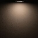 LED furniture spot recessed MiniAMP ALU brushed, angular, 3W, 120°, 24V DC warm white 3000K,dimmable