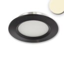 LED furniture spot recessed MiniAMP black, round, 3W,...