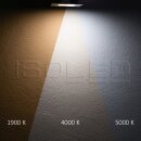 SYS-MiniAMP - LED Möbeleinbaustrahler ALU gebürstet, eckig, 3W, 120°, 24V DC weißdynamisch 1900-5000K, dim