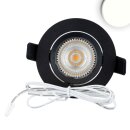 LED Recessed luminaire Slim68 MiniAMP black, round, 8W, 24V DC, neutral white, not dimmable