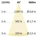 LED Recessed luminaire Slim68 MiniAMP aluminum brushed, round, 8W, 24V DC, neutral white, not dimm.
