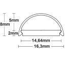 Abdeckung COVER26 opal/satiniert  85 cm für T5/T8 Umrüstplatine