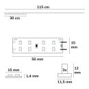SYS-MiniAMP - LED T5/T8 Umrüstplatine 840, 115cm, 184 LED, 24V, 19W, 170 lm/W, neutralweiß, dimmbar