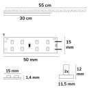 LED T5/T8 retrofit circuit board 865, 55cm, MiniAMP, 88 LED, 24V, 9W, 170 lm/W, cold white, dim