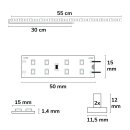 LED T5/T8 Retrofit circuit board 865, 55cm, MiniAMP, 88 LED, 24V, 9W, 170 lm/W, cold white, dim