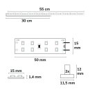 LED T5/T8 retrofit circuit board 865, 55cm, MiniAMP, 88 LED, 24V, 9W, 170 lm/W, cold white, dim