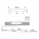 ARGOSeasy - LED (Boden-)Einbaustrahler Edelstahl quadratisch IP54 RGB