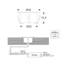 ARGOSeasy - LED (Boden-)Einbaustrahler Edelstahl MINI-V2 rund IP54 warmweiß dimmbar