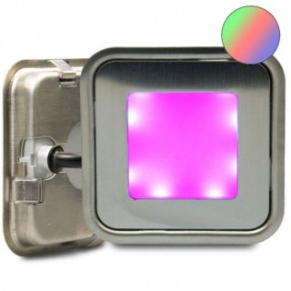 SET: 6x ARGOS - LED (Boden-)Einbaustrahler quadratisch IP67 RGB inkl. Contoller mit Fernbedienung